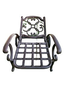 Chaise longue d'extérieur en aluminium moulé, prix <span class=keywords><strong>de</strong></span> liquidation, durable, résistante aux intempéries, inclinable, pour cour et terrasse - Product Image 1