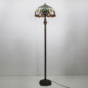LongHuiJing Tiffany Traditional LED Floor Lamp E27 63-Inch Stained Glass Multicolored Shade Living Room Dining Room - Product Image 4