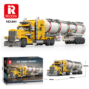 Reobrix 841 <span class=keywords><strong>Mini</strong></span> World Cool Bricks Camion-citerne en plastique Jouet éducatif Blocs de construction pour enfants - Product Image 1