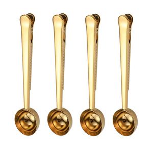 Cuchara Medidora de Café de Acero Inoxidable, 15 ml, 2 en 1, con Clip para Cerrar Bolsas, para Accesorios de Cocina - Product Image 3