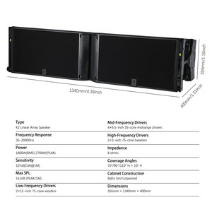 Tùy chỉnh hoạt động DBK K2 chuyên nghiệp kép 12 inch đầy đủ phạm vi dòng mảng Loa sân khấu DJ loa cho buổi hòa nhạc bên câu lạc bộ - Product Image 2