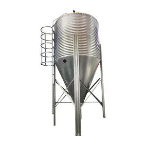 3T Small Capacity Galvanized Steel Silos Grain Storage Silos Animal Feeding Silos