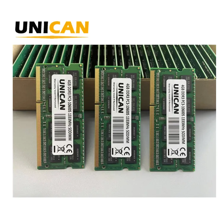 UNICAN工場価格8GB 4GB DDR3 DDR3L RAM 1600MHz 1333MHz 1066MHzメモリ (ラップトップ用)