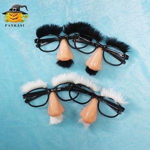 Lunettes de clown à gros nez pour Halloween, taille adulte, accessoires de fête en plastique, accessoire de costume amusant - Product Image 4