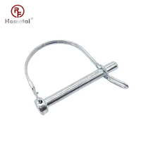 Goupille de sécurité en acier au carbone zingué avec ressort en forme de D pour remorque, machinerie et quincaillerie de portail