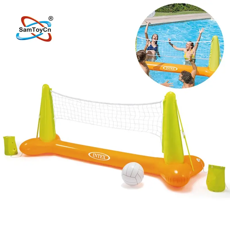 Samtoy Zomer Strandsport Drijvend Opblaasbaar Waterspeelgoed Volleybalveld Zwembadspellen Voor Kinderen Met Bal