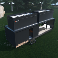 Loft prêt à l'emploi de 60 ㎡, maison préfabriquée à 2 chambres à coucher, maisons modulaires préfabriquées, capsule pour maison en conteneur