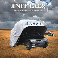 Abri de voiture pliable en aluminium à persiennes automatiques rétractables, tente de garage portable pour voiture