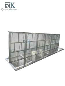 Barrière de contrôle des foules en aluminium durable, anti-rouille, installation rapide, pour scène, festival de musique, exposition - Product Image 1