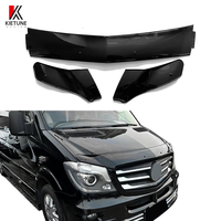 W906 Kit de carrosserie 3 pièces pour capot moteur sans éclairage, noir brillant en ABS pour Mercedes-Benz Sprinter W906 2014 2015 2016 2017