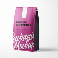 Doypack avec fermeture éclair refermable imprimé personnalisé, sachets debout, sachets d'emballage pour café en aluminium