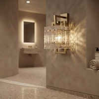 Applique murale LED moderne de luxe, minimaliste, en verre et fer, à intensité variable, pour chambre à coucher, chevet, hall d'entrée, salle de bain, couloir