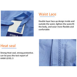 <span class=keywords><strong>Blouse</strong></span> chirurgicale verte <span class=keywords><strong>jetable</strong></span> pour médecins chemisier de patient hospitalisé avec robes médicales d'isolement de type désinfectant EOS - Product Image 5