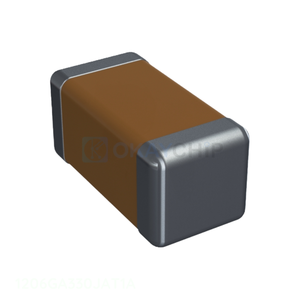 セラミックコンデンサ,33pF表面実装MLCC 1206GA330JAT1A CAP CER 33PF 2KV C0G/NP0 1206 1206 (3216メトリック) - Product Image 1