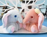Boneka Gajah Animasi Plush 4 Inch, Gantungan Kunci Custom, Hiasan Ransel, Hadiah Pesta Liburan, Isi Kapas PP 2-4