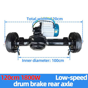 Eje Trasero con Freno de Tambor de Baja Velocidad, Motor CC Sin Escobillas de 120 cm y 1800 W, Bobina de Cobre Puro, Carga de 1 Tonelada, Eléctrico, <span class=keywords><strong>3</strong></span> y 4 Ruedas - Product Image 2
