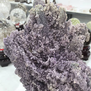 Vente en gros de <span class=keywords><strong>pierres</strong></span> brutes de cristal de guérison naturelle, agate de raisin violet, ornement minéral pour la décoration de la maison - Product Image 4