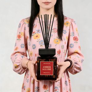 Diffusore di Aromi in Rattan da 500ml, Grande Capacità, per Oli Essenziali, Decorazione per Camera da Letto, Fragranza Senza Fiamma, Personalizzabile - Product Image 1