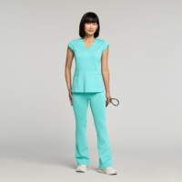 Tenues de travail décontractées pour femmes YUHONG en popeline de polyester, durables, respirantes et réutilisables, style tendance