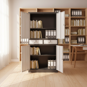 Factory Direct Sales 2 Swing Door Middle <b>Drawers</b> Office Files Storage Cabinet - Product Image 6