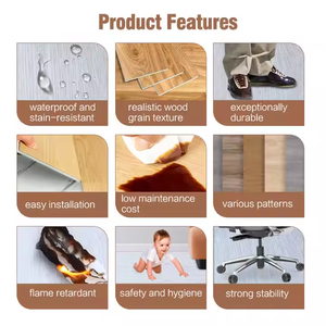 Precio de rollo de suelo de linóleo Spc suelo moderno Spc de 8mm vinilo impermeable 4mm enclavamiento clic Lvt suelo Spc - Product Image 4