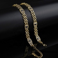 Collier de mode en gros pour femmes, collier en acier inoxydable pour hommes, or 14 carats