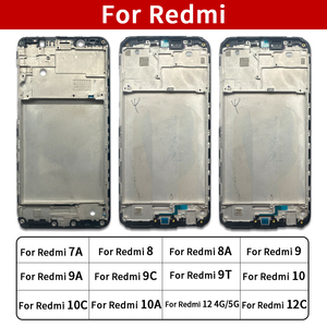 Telaio Lcd lunetta per <span class=keywords><strong>Xiaomi</strong></span> <span class=keywords><strong>Redmi</strong></span> 10 10A 10A 7A 8 8A 9 9A 9C 9T 12 12C custodia anteriore piastra Marco parti di ricambio - Product Image 6