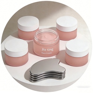 50g <b>Empty</b> Cosmetic Eye Cream <b>Jar</b> 50ml Color Frosted Glass Skin Care Cream with Lid - Product Image 2