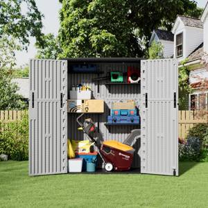 Armário de Armazenamento Externo de 37 Cu.ft (860 Litros) em HDPE, Caixa de Armazenamento para Jardim à Prova d'Água - Product Image 6