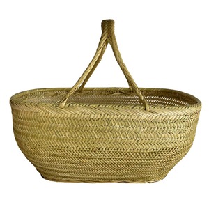 Handmade Bamboo Woven <b>Basket</b> 10-20 L Round Storage For Vegetable Fruit <b>Egg</b> Container - Product Image 5