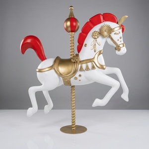 Scultura Professionale Standard di <span class=keywords><strong>Cavallo</strong></span> da Giostra in Fibra di Vetro, <span class=keywords><strong>Cavallo</strong></span> a Grandezza Naturale di Lusso per Decorazioni Natalizie nei Centri Commerciali - Product Image 3