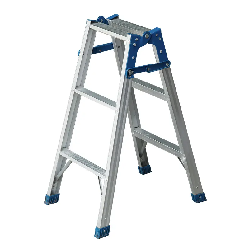 Vouwladder Met Hoogwaardige Rubberen Voetjes Uitschuifbare Ladder Inklapbare Veiligheid Aluminium Ladder Kan Aanpassen