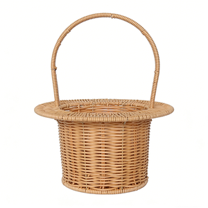 Cesta de Flores de Ratán Portátil con Asa, Ligera, Color Beige, <span class=keywords><strong>para</strong></span> Floristería y Regalos, Día de la Madre - Product Image 2