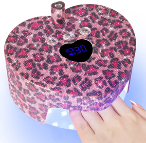 Wholesale Pink <strong>Leopard</strong> Print Professional Nail Dryer <strong>Lamp</strong> 86W Cordless LED Manicure <strong>Lamp</strong> 2-in-1 Wireless for Nail Drying Salon - Product Image 1