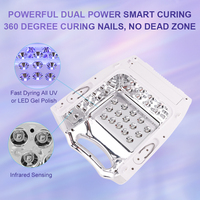 Lampe à ongles UV LED sans fil rechargeable, lumière de durcissement du gel avec 45 perles LED durables et écran LCD pour usage professionnel en salon