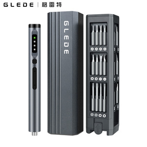 Destornillador Eléctrico Glede, 2700 RPM, Motor sin Escobillas, Recargable, Kit de Reparación Portátil con Juego de Puntas - Product Image 1