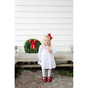 Toddler long sleeve dress smocked sweet Bow Smocking is the perfect dress for the holiday Smocked Dress For kids girls