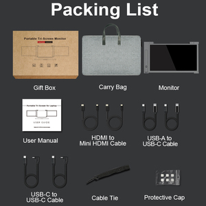New Trend Broader <strong>Version</strong> All in One CE RoHS EMC Certified Business Use Portable Laptop Monitor - Product Image 6