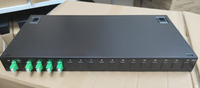 19 inci 1U rak dudukan FTTH peralatan serat optik 2x8 LC SC APC PLC Splitter Panel Patch dengan dukungan jaringan WiFi