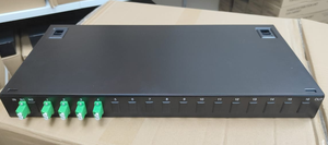 19 pouces 1U montage en rack FTTH équipement à fibre optique 2x8 <span class=keywords><strong>LC</strong></span> SC APC PLC Splitter panneau de brassage avec prise en charge du réseau WiFi - Product Image 5