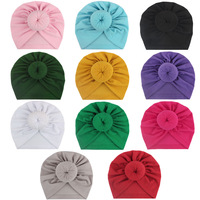 Nouveauté personnalisée, turban en boule solide pour pépinière et hôpital, bonnet, bandeau de style indien pour nouveau-nés et nourrissons
