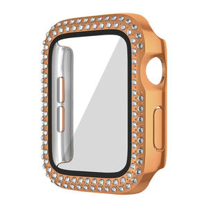 2 en 1 Protector de pantalla de vidrio templado Bling Watch Funda protectora para <span class=keywords><strong>Apple</strong></span> Watch 38/40/42/44mm - Product Image 5
