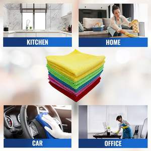 ผ้าไมโครไฟเบอร์เช็ดทำความสะอาดลายโลโก้สั่งทำ ผ้าเช็ดครัวทรงสี่เหลี่ยม 80% โพลีเอสเตอร์ 20% โพลีเอไมด์ ผ้าเช็ดรถยนต์ - Product Image 4