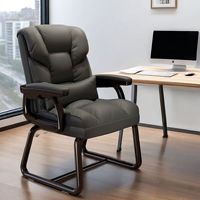 Chaise de bureau ergonomique, siège confortable de style canapé, hauteur réglable, fonction inclinable, structure en métal, luxe