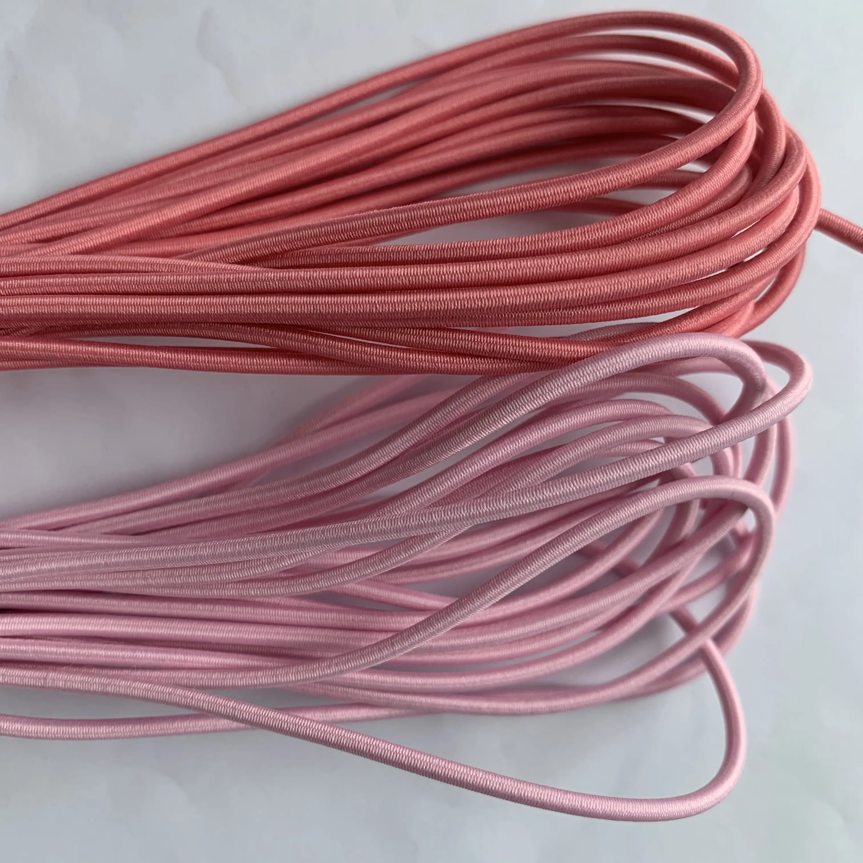 Factory Wholesale Strong Stretch Elastic Bungee Cord Colors Braided Round Rubber Elastic Rope