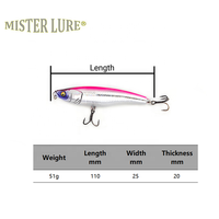 MISTER LURE 50g pesca señuelo de pesca lápiz cebo artificial nadar cebo lápiz pesca señuelo fabricación
