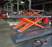 Plateforme élévatrice hydraulique à ciseaux 4000 kg avec hauteur secondaire de 450 mm pour l'alignement des quatre roues