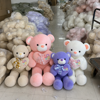 Ours en peluche géant, grande taille, rembourré en coton PP, avec nœud d'amour, cadeau pour la Saint-Valentin