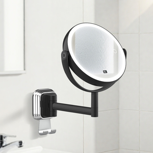 Espejo Redondo con Ventosa, Aumento 5x, Recargable por USB, Extensible y Giratorio con Gancho para Baño, <span class=keywords><strong>Afeitado</strong></span> y Viajes - Product Image 5