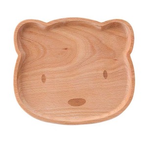 Ensemble de vaisselle en bois de hêtre en forme d'animaux de dessin animé pour enfants, avec plateau de service pour riz et collations - Product Image 5